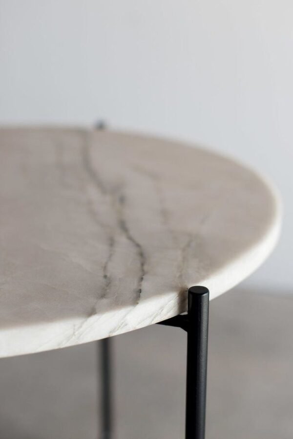 Modern Minimalist Round Marble Table - Image 5